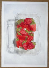 Load image into Gallery viewer, Punnet of Strawberries - Original Hand Drawing